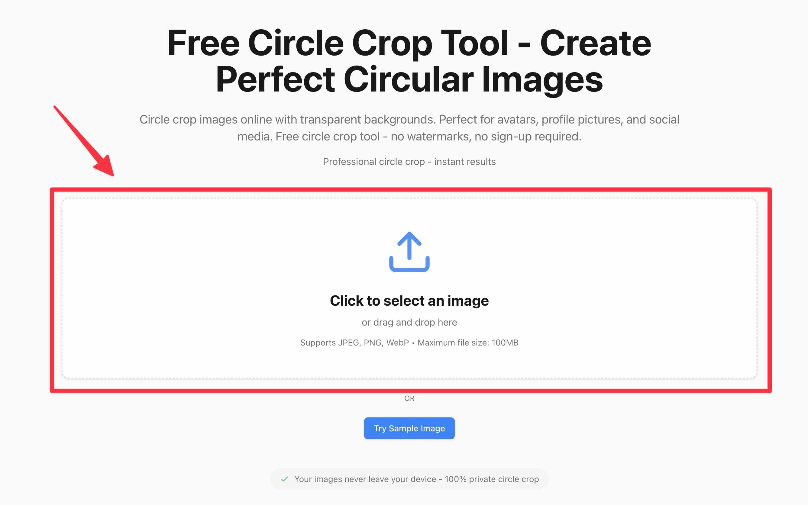 Upload Your Image - Step 1