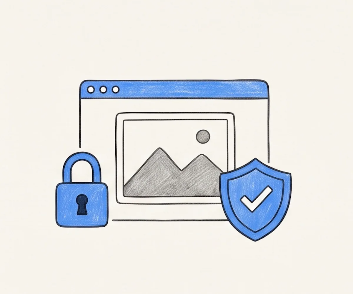 Private grayscale image work inside a web browser