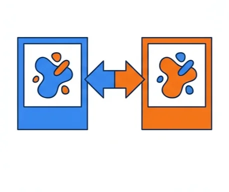 Before and after negative filter comparison
