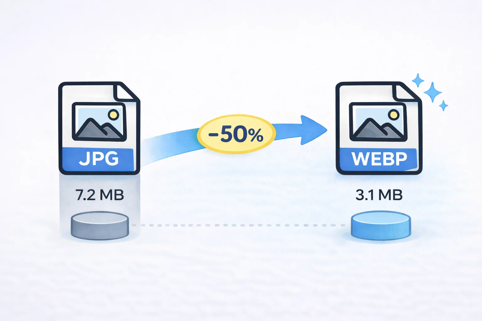 JPG to WebP conversion illustration