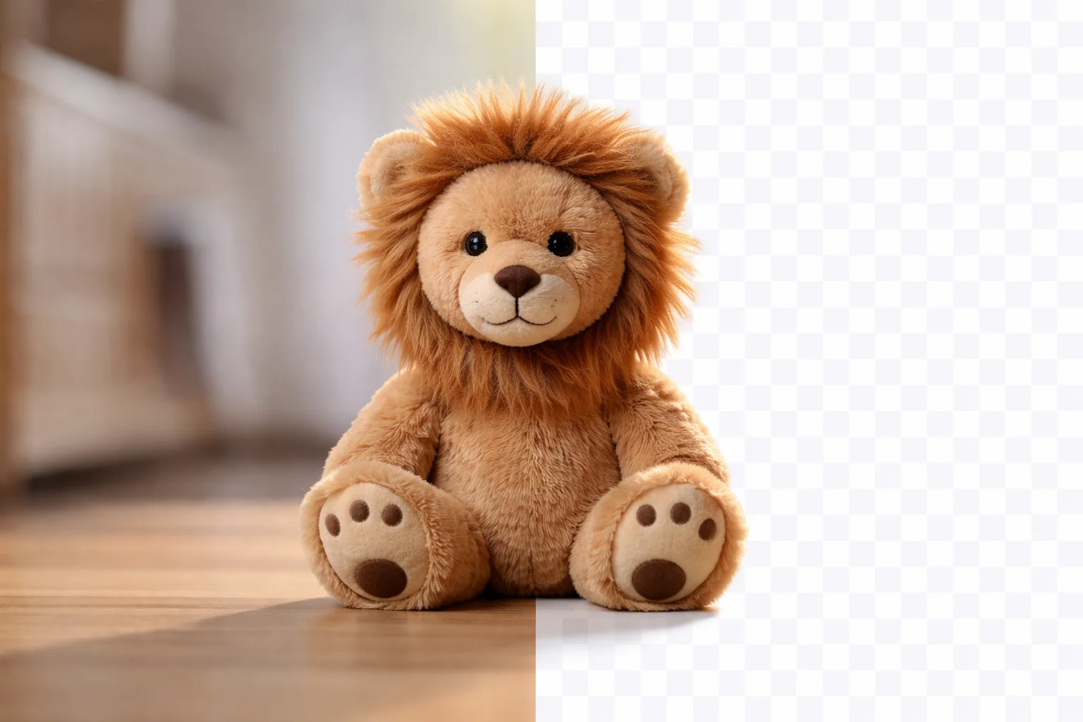 High-quality transparent background removal on product photo