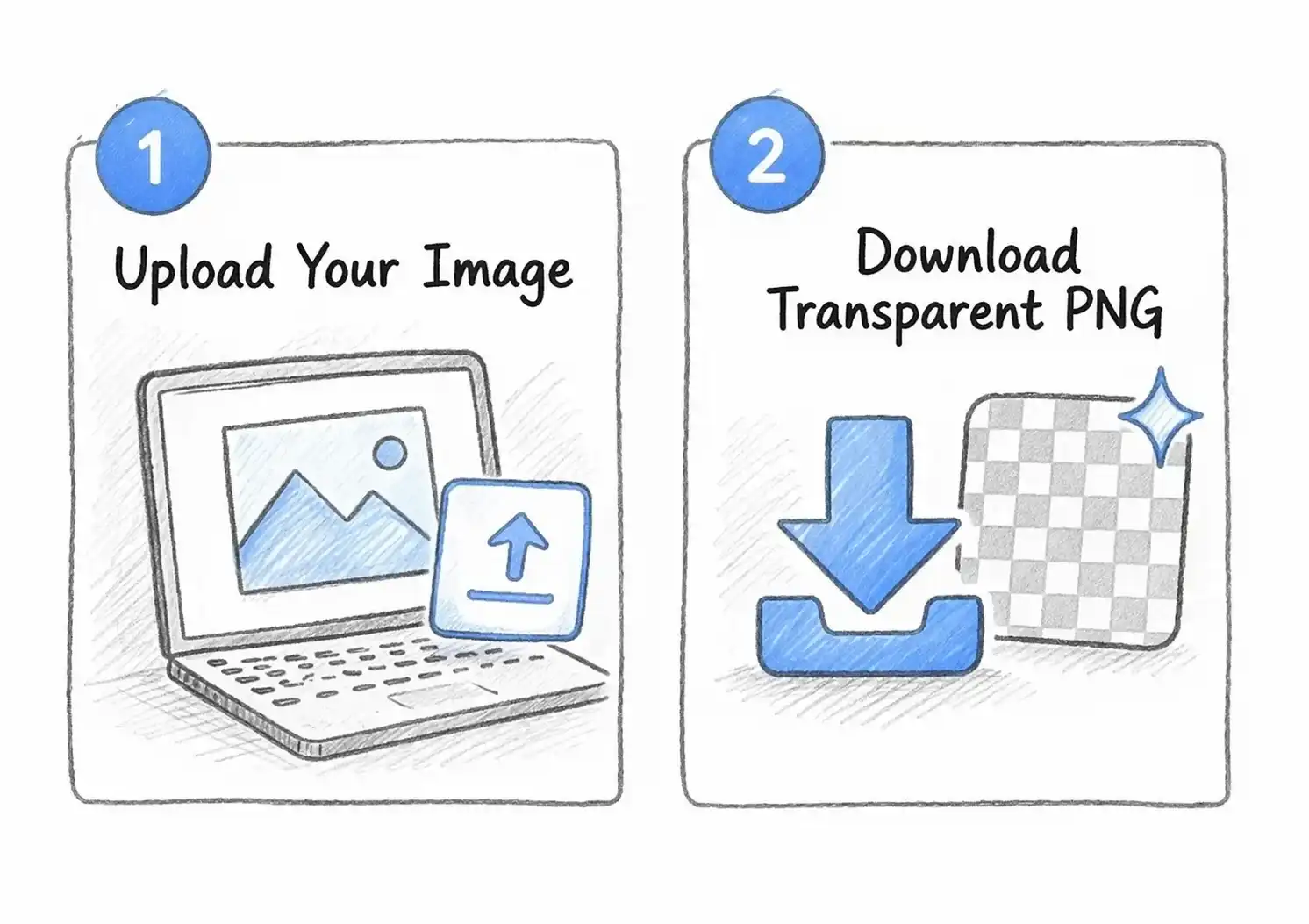 How to make a transparent background - 2 steps illustration