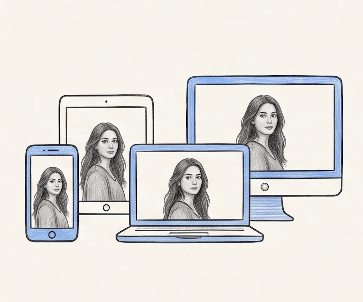 Grayscale image tool on a phone tablet and computer