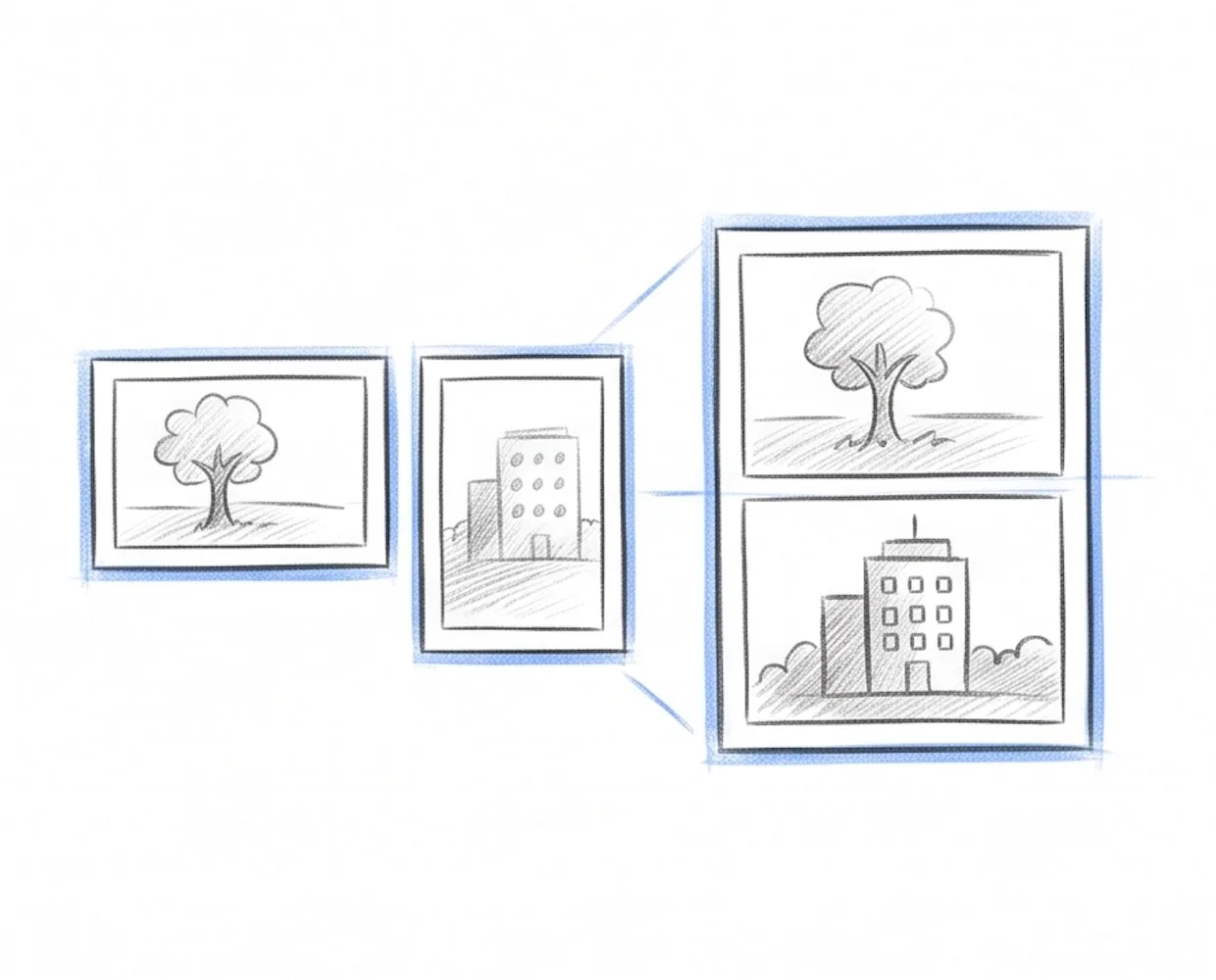 Merge images tool showing horizontal and vertical layout switch